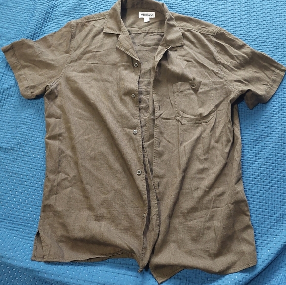 Abound Men's Casual Brown Button Down Shirt - Picture 1 of 2